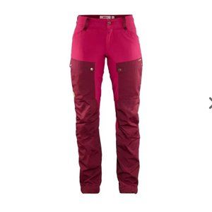 Fjallraven keb curved trousers - dark garnet plum